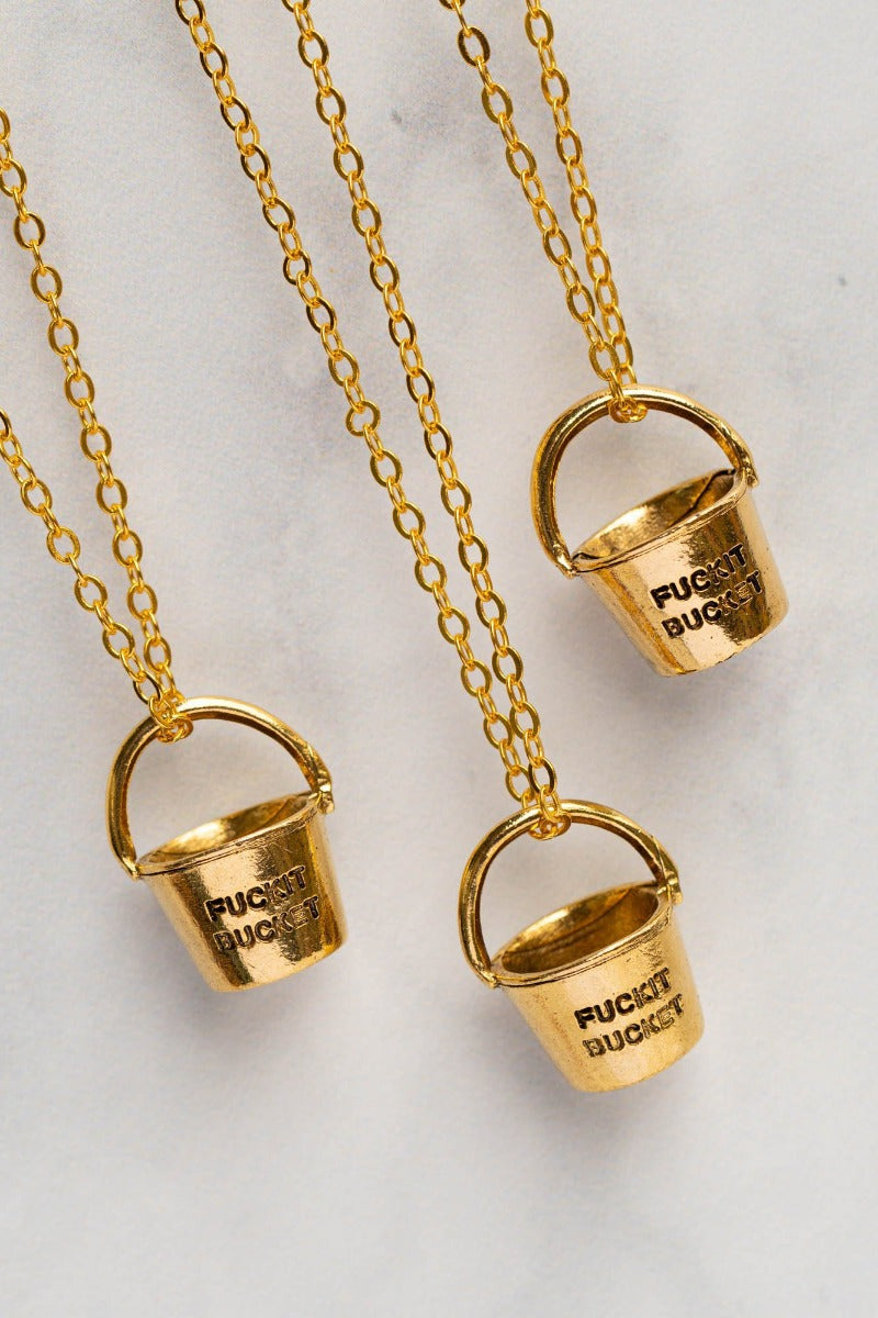 Shop Fuckit Bucket™  Gold Necklace | Bold and Unique Necklaces